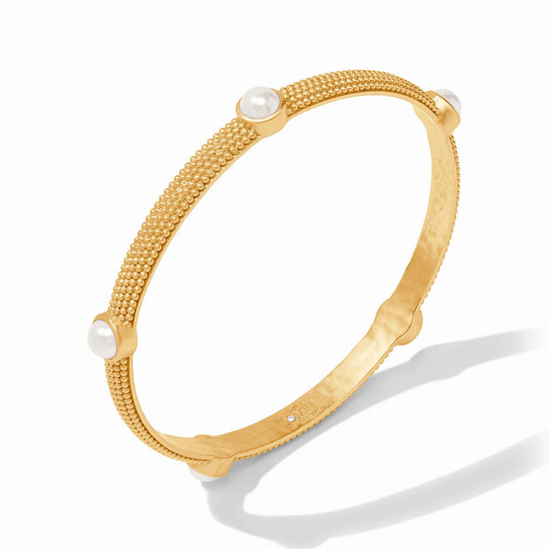 JULIE VOS CABOCHON BANGLE GOLD- PEARL MEDIUM