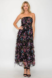 Meet Me In Santorini Whisper Bloom Tube Maxi Dress SKU MS1768D-WBL