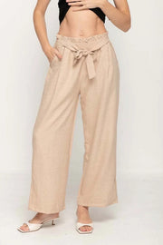 Miss Nikky Wide Leg Pant (Beige) FN507 3203