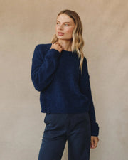 Bella Dahl Drop Shoulder Sweater-Eclipse Blue
