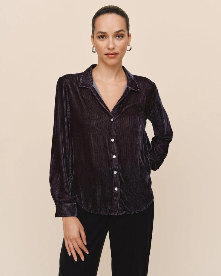 Bella Dahl Long Sleeve Clean Shirt - Arctic Smoke SKU B4923-C35-302