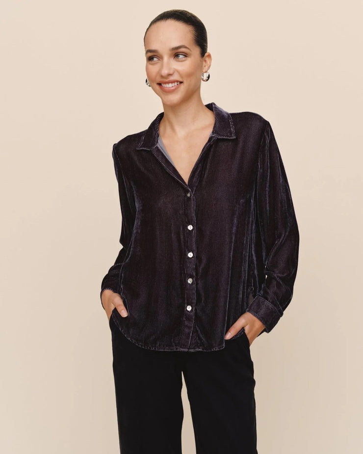 Bella Dahl Long Sleeve Clean Shirt - Arctic Smoke SKU B4923-C35-302
