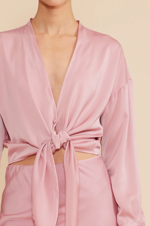 Lucy Paris Gloria Tie Top- Pink T4915-5
