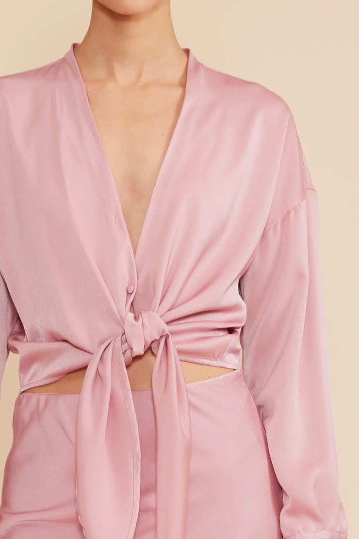 Lucy Paris Gloria Tie Top- Pink T4915-5