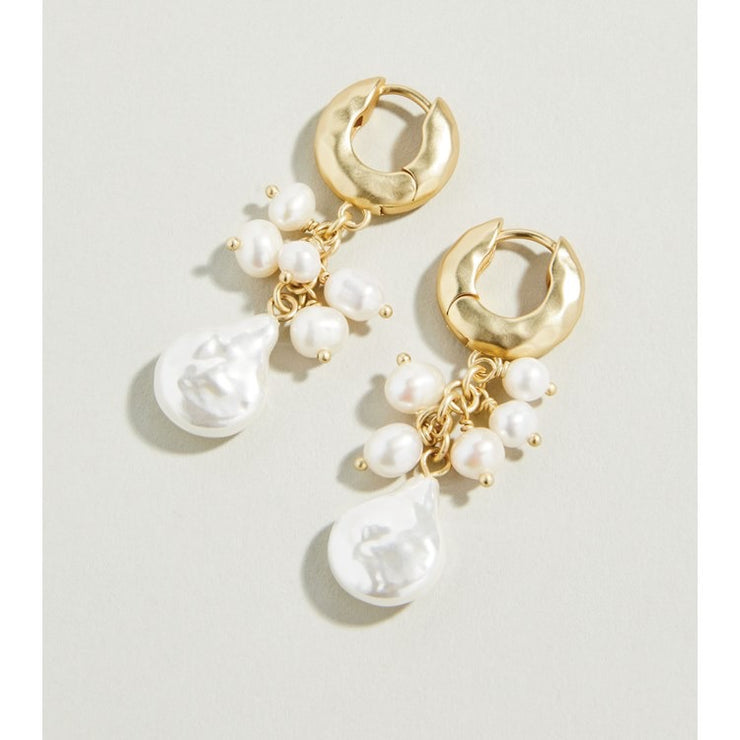 SPARTINA 449 Cascade Hoop Earrings Pearl 375687