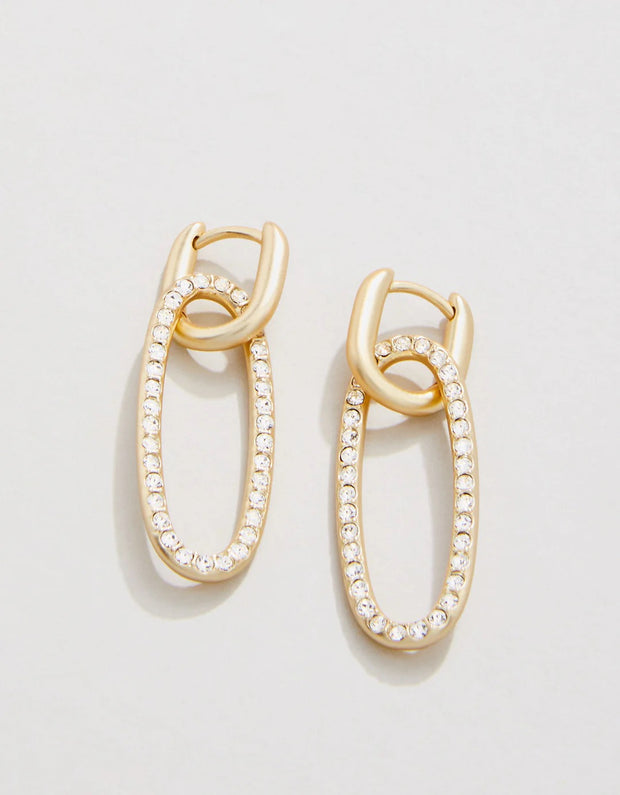 SPARTINA 449 Hudson Convertible Hoop Earrings Crystal 981743