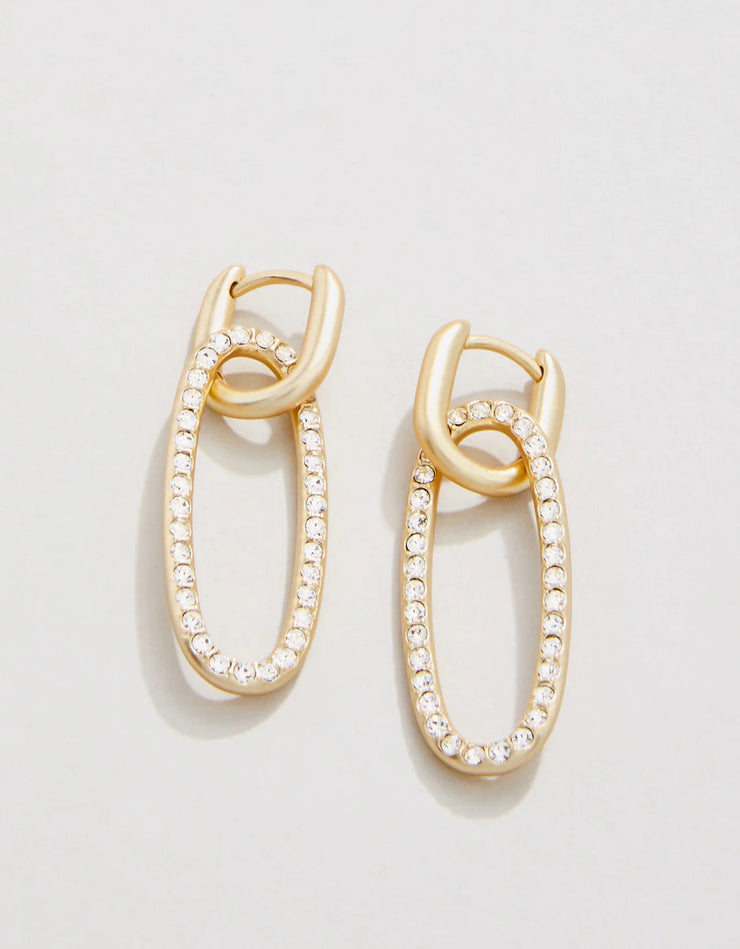 SPARTINA 449 Hudson Convertible Hoop Earrings Crystal 981743