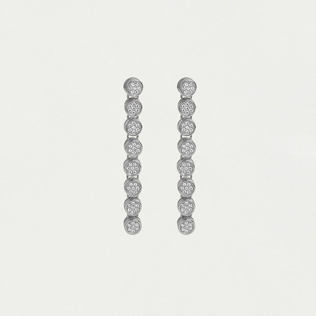 DEAN DAVIDSON Mirabeau Pave Drop Earrings - Silver - White Topaz #E1052-S-WTP