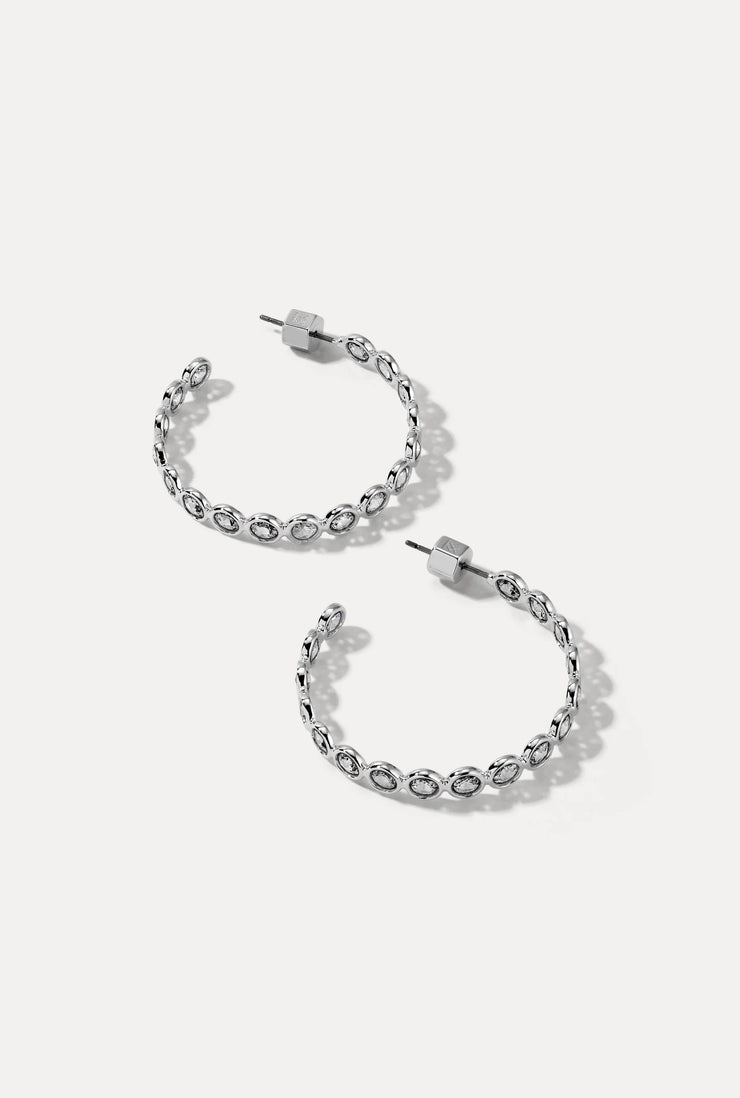 Miranda Frye Lynda Hoops Silver