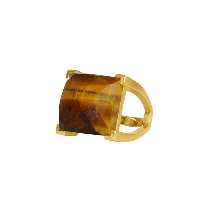 DEAN DAVIDSON Plaza Ring - Gold - Tiger Eye - Size 8 SKU 10528-G-TE-8