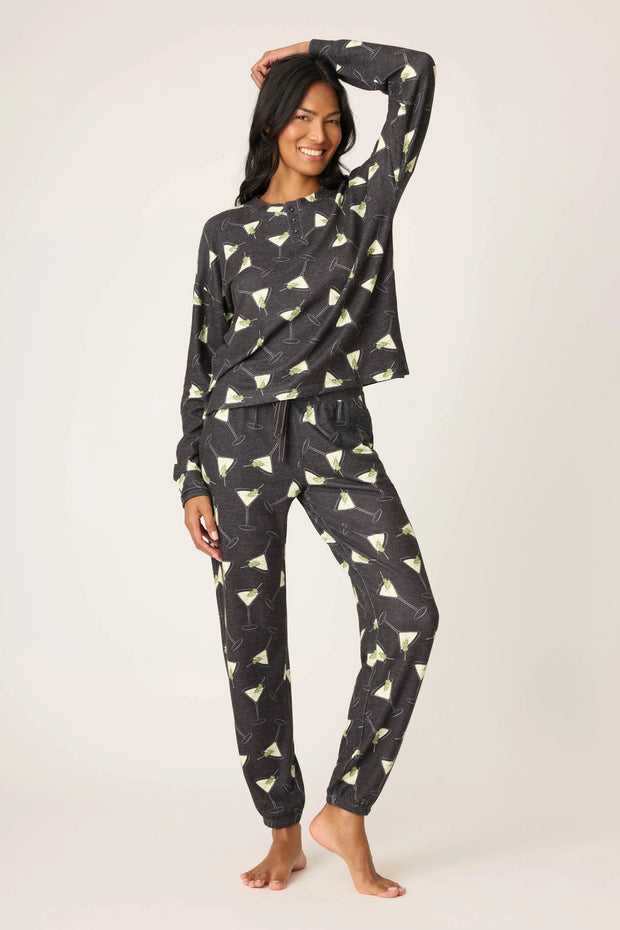 P.J. Salvage Merrier With A Martini PJ Set SKU RUMEST2PJBLK