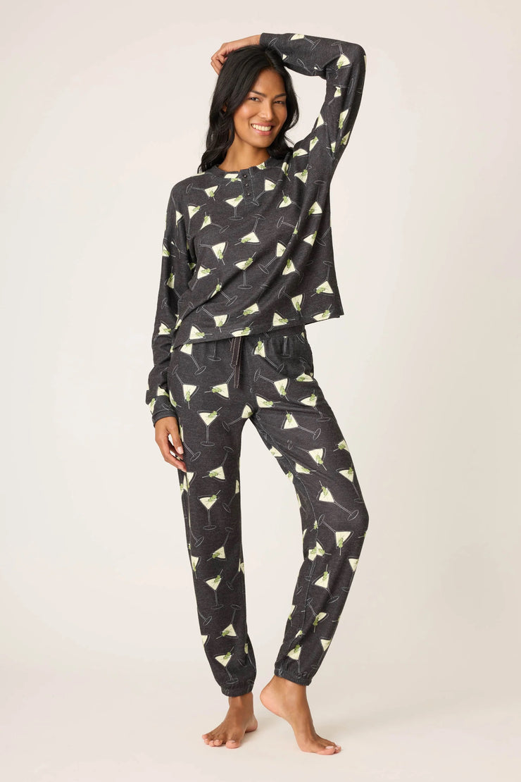 P.J. Salvage Merrier With A Martini PJ Set SKU RUMEST2PJBLK