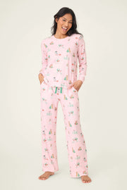 P.J. Salvage Peace & Pawlidays Dog Print Pants Set SKU RVPEST1