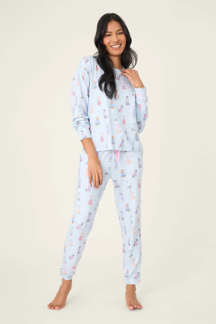 P.J. Salvage Doggone Cold Dog Print Pointelle Lounge Set SKU RUDCST