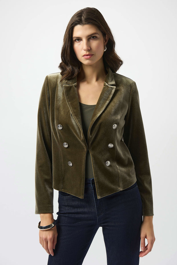Joseph Ribkoff Velvet Knit Fitted Blazer 253193