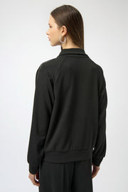 Joseph Ribkoff Scuba Jersey Funnel Neck Jacket Black 254959