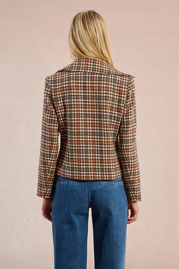 Molly Bracken LADIES WOVEN COAT SKU P1831ADH-BROWN