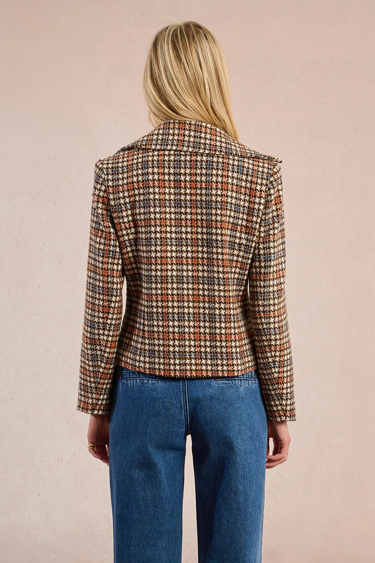 Molly Bracken LADIES WOVEN COAT SKU P1831ADH-BROWN