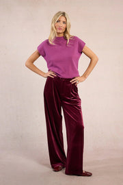 Molly Bracken LADIES KNITTED SWEATER purple SKU E1616DN-PURPLE BOUGAINVILLIER