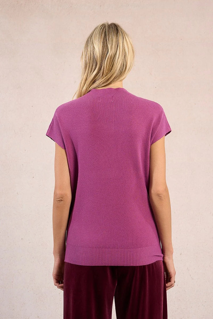 Molly Bracken LADIES KNITTED SWEATER purple SKU E1616DN-PURPLE BOUGAINVILLIER