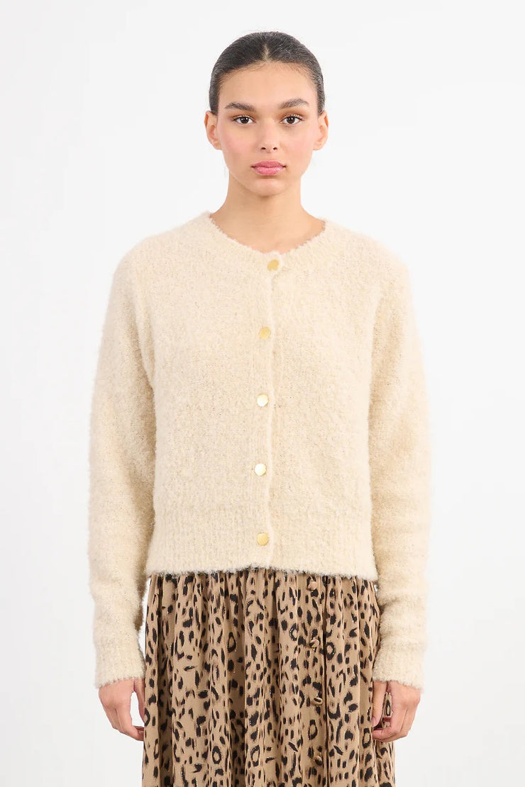 Molly Bracken YOUNG LADIES KNITTED CARDIGAN SKU LAL496DH-CREAM