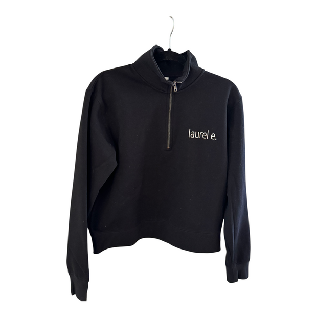 laurel e. Zip-style cropped sweatshirt