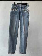 KUT High Rise Rachael Mom Fab Ab Bling Jean